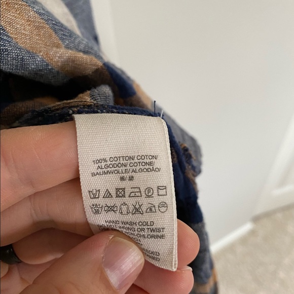 Free People Plaid Ruffled Button Down - Picture 6 of 8